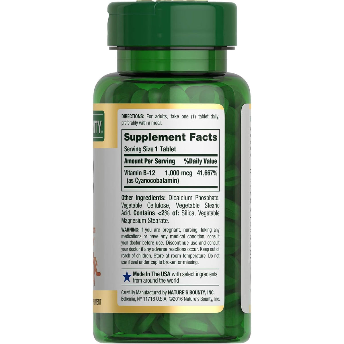 Nature’s Bounty Vitamina B12 1000 mcg – 200 Tabletas