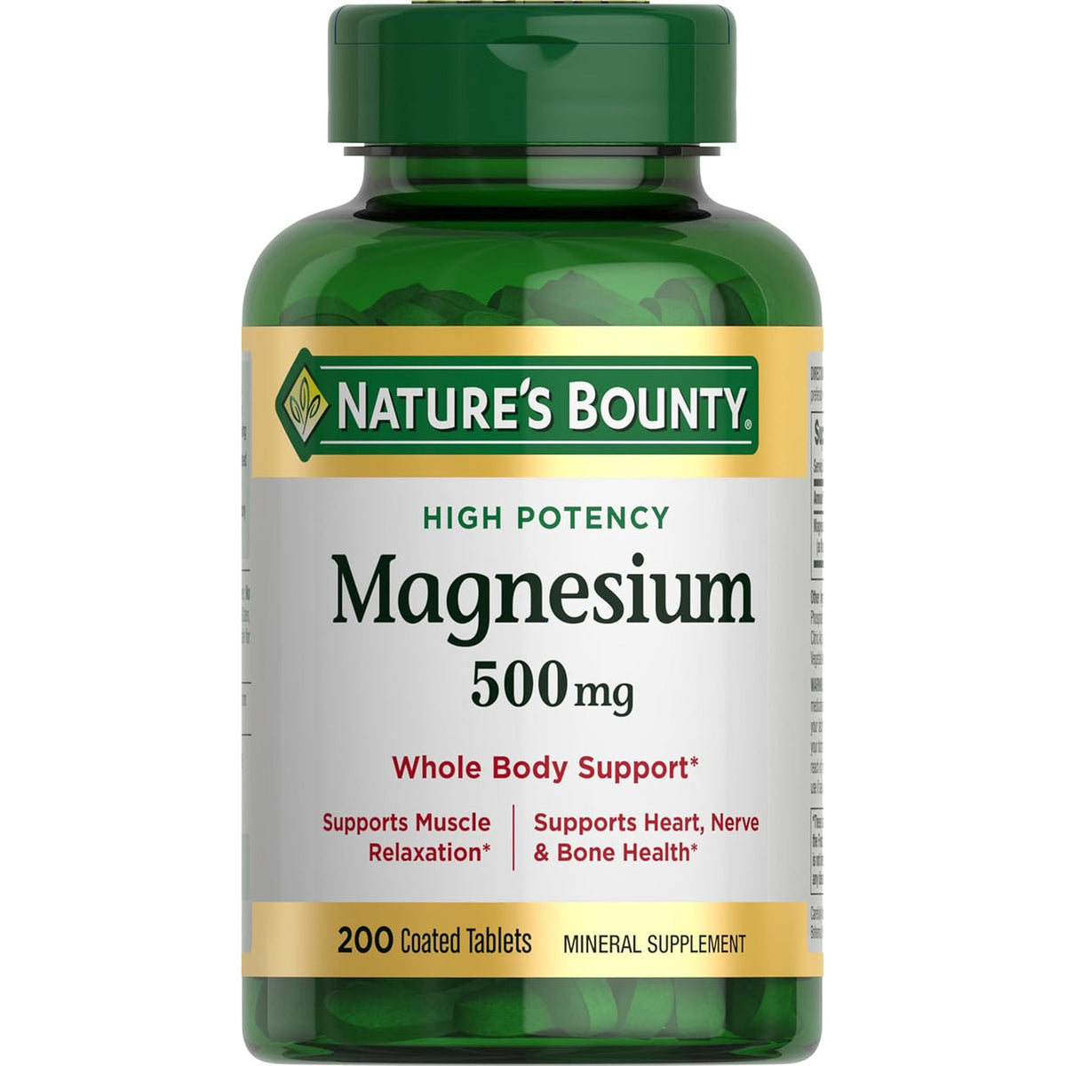 Nature’s Bounty Magnesio 500 mg – 200 Tabletas
