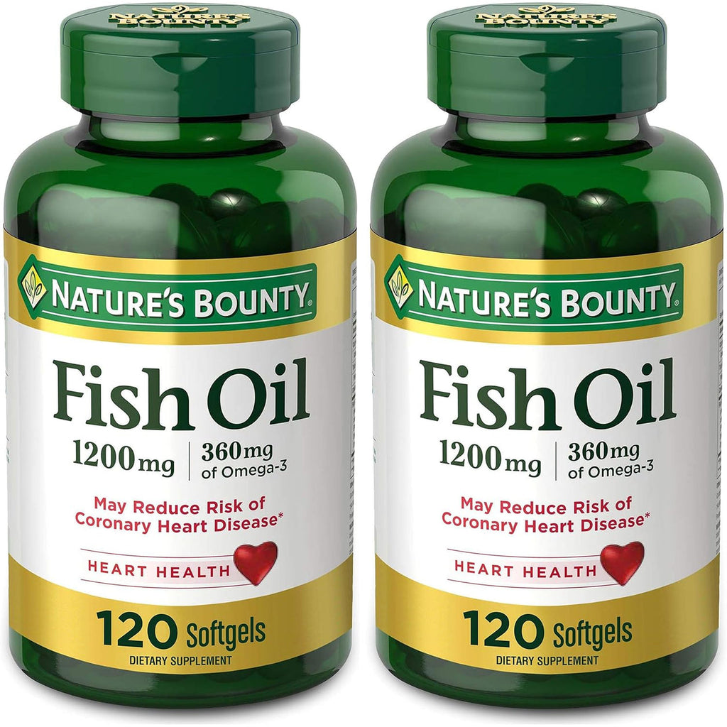 Nature’s Bounty Aceite de Pescado Omega-3 1200 mg – 200 Softgels