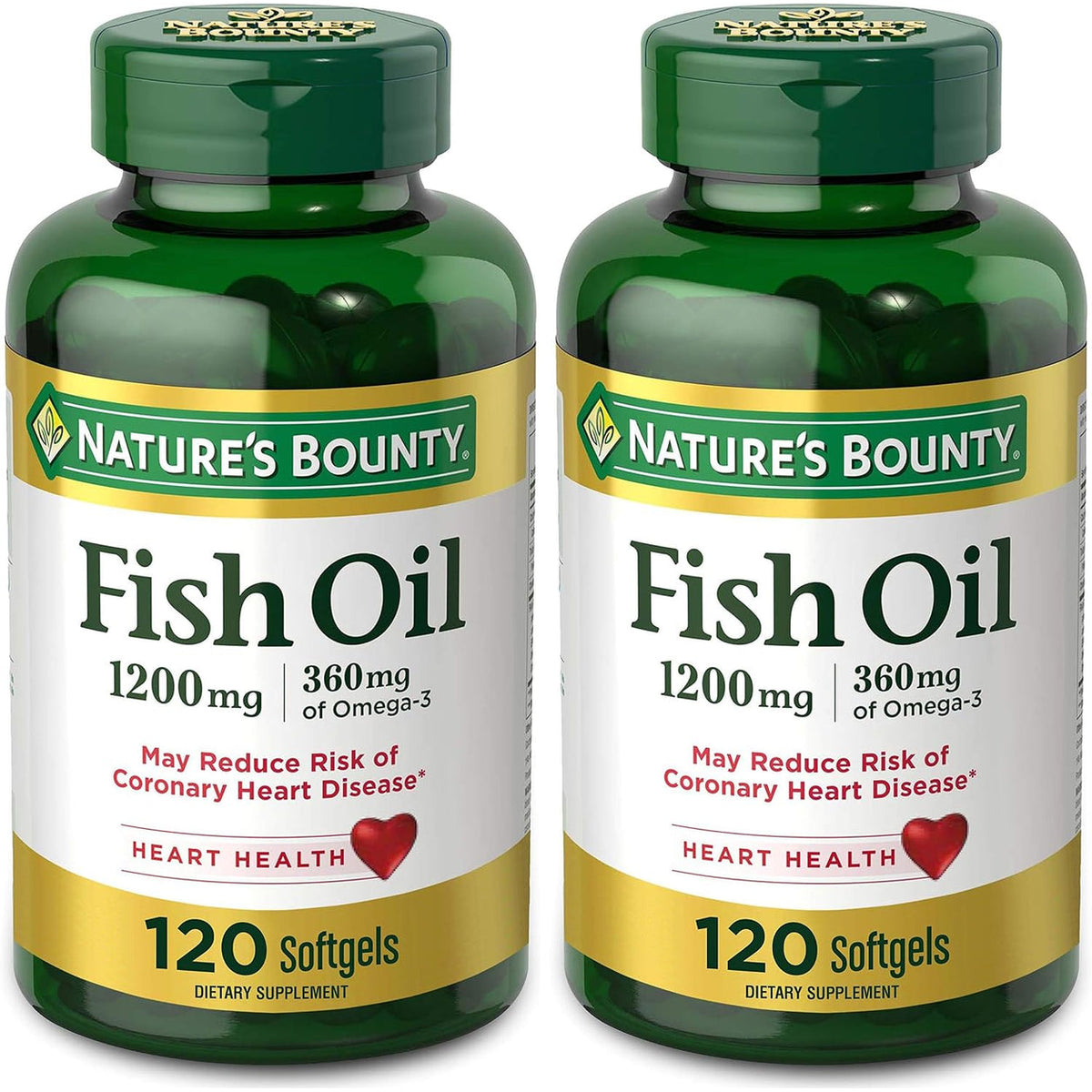 Nature’s Bounty Aceite de Pescado Omega-3 1200 mg – 200 Softgels