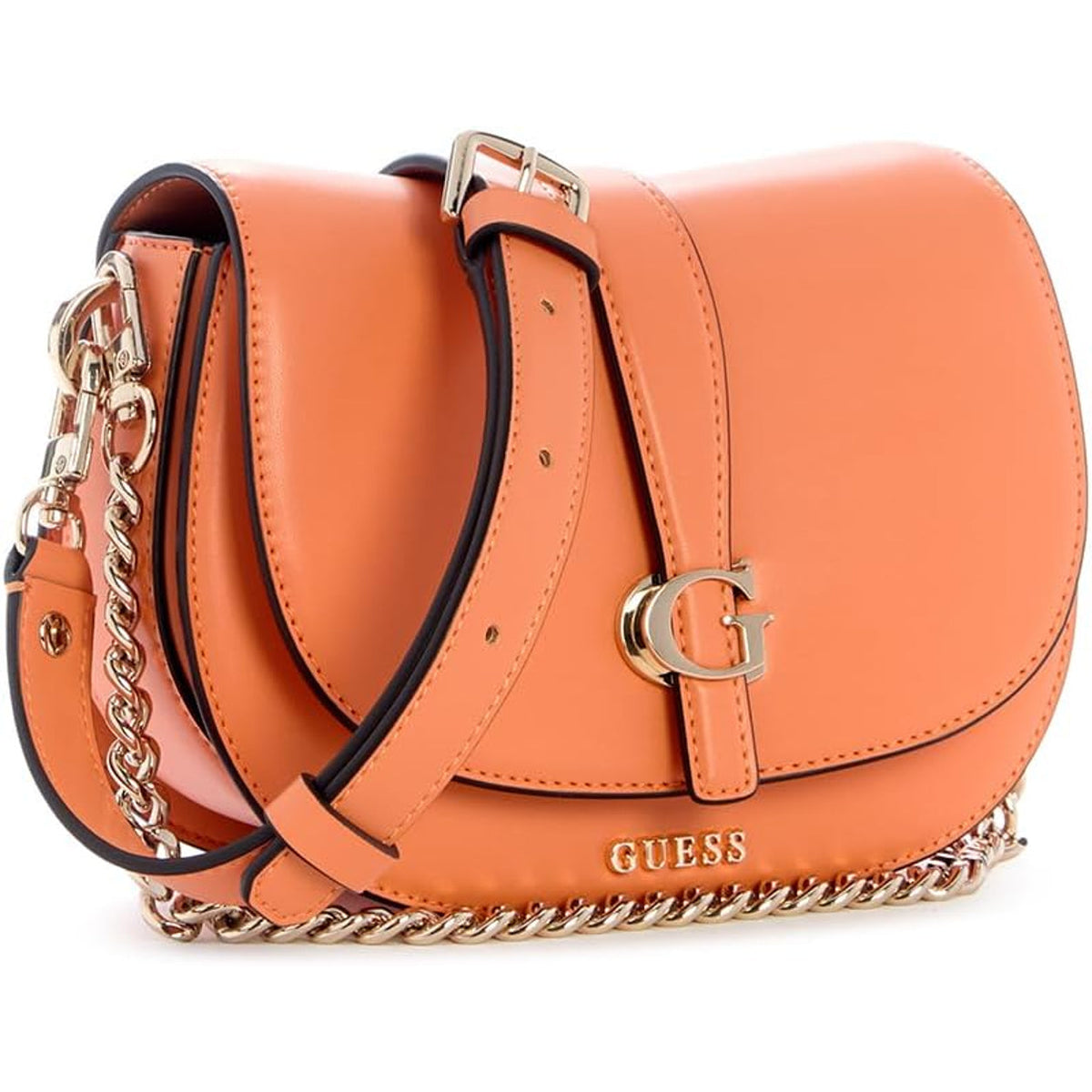 Bolso Cruzado GUESS Carrie Mini con Solapa - Albaricoque