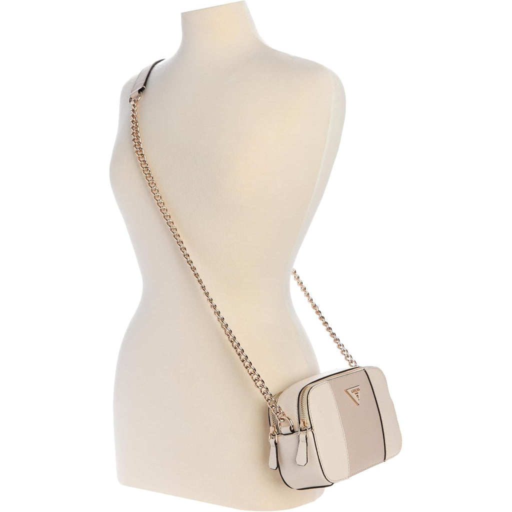 Bolso Cruzado GUESS Noelle II Camera - Hueso/Taupe