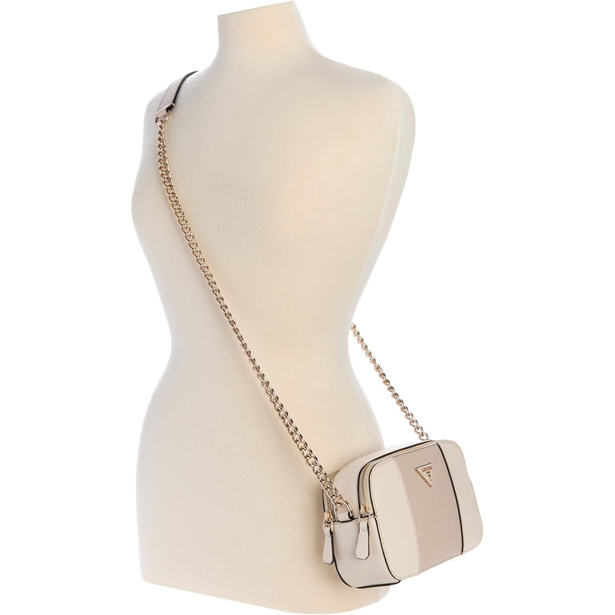 Bolso Cruzado GUESS Noelle II Camera - Hueso/Taupe