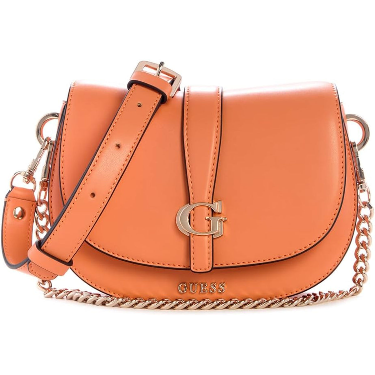 Bolso Cruzado GUESS Carrie Mini con Solapa - Albaricoque
