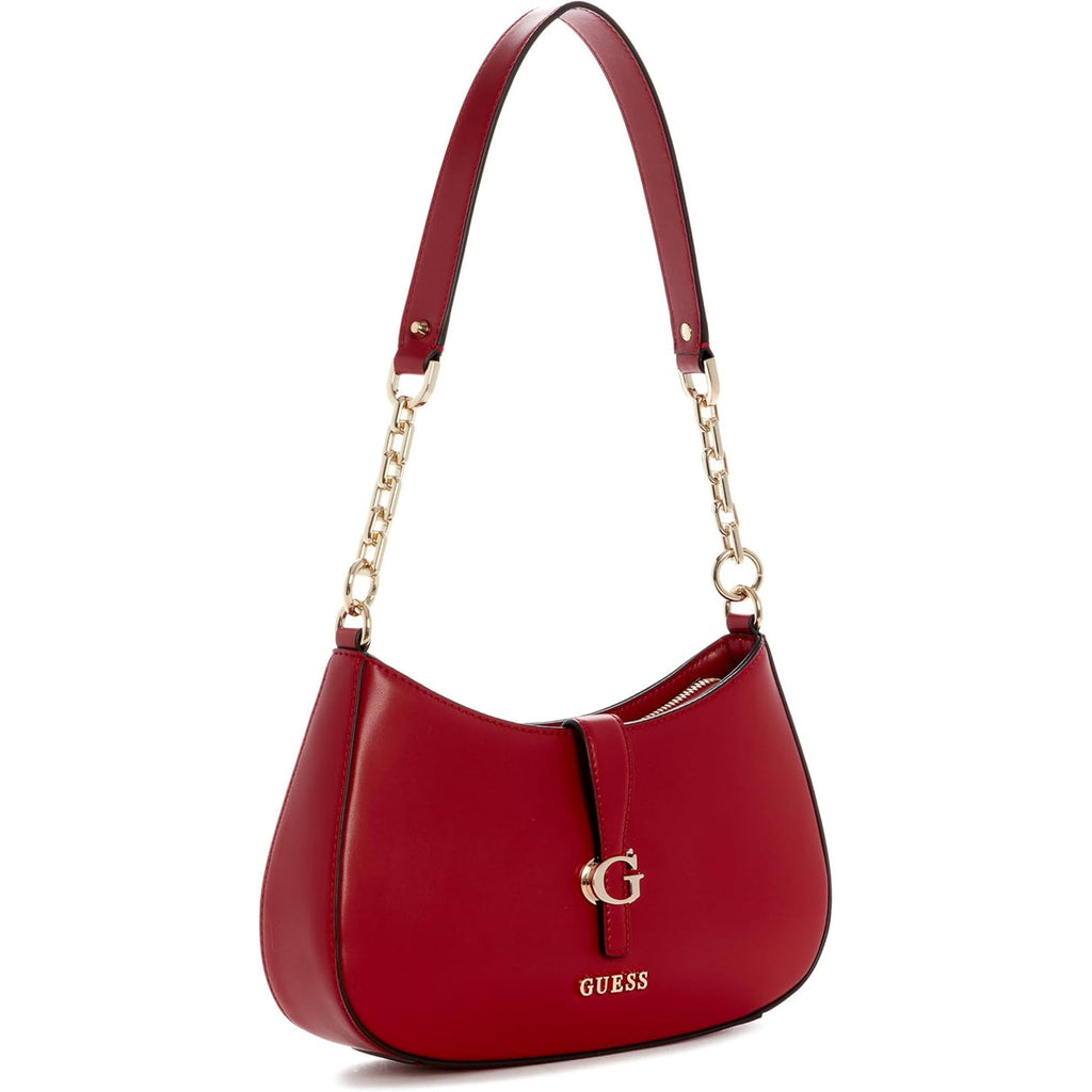 Bolso GUESS Carrie de Hombro con Cremallera - Cereza Oscuro