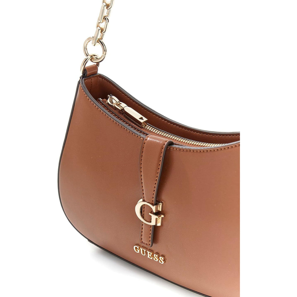 Bolso GUESS Carrie de Hombro con Cremallera - Coñac