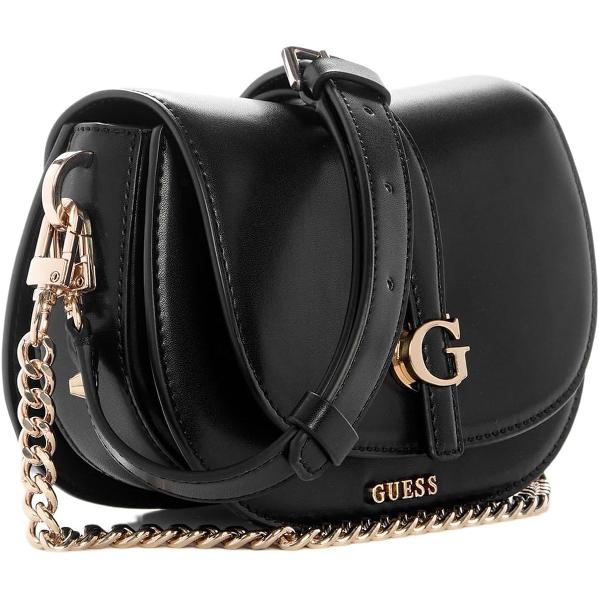 Bolso Cruzado GUESS Carrie Mini con Solapa - Negro