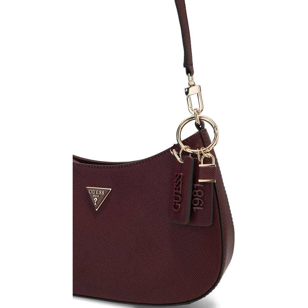 Bolso GUESS Noelle II de Hombro con Cremallera - Vinotinto