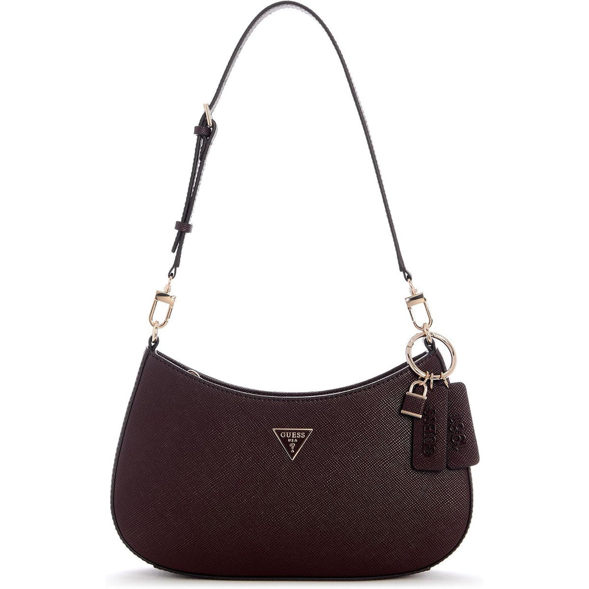 Bolso GUESS Noelle II de Hombro con Cremallera - Café