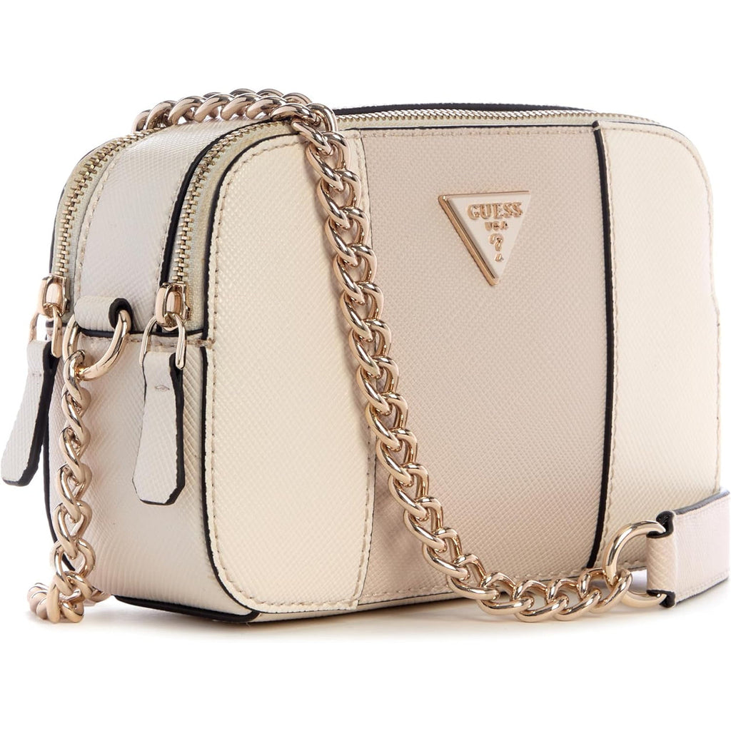 Bolso Cruzado GUESS Noelle II Camera - Hueso/Taupe