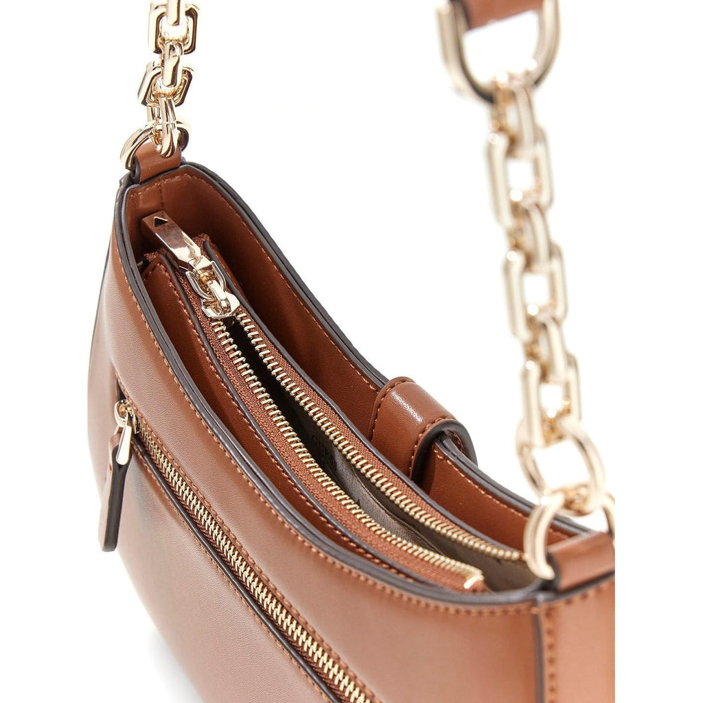 Bolso GUESS Carrie de Hombro con Cremallera - Coñac