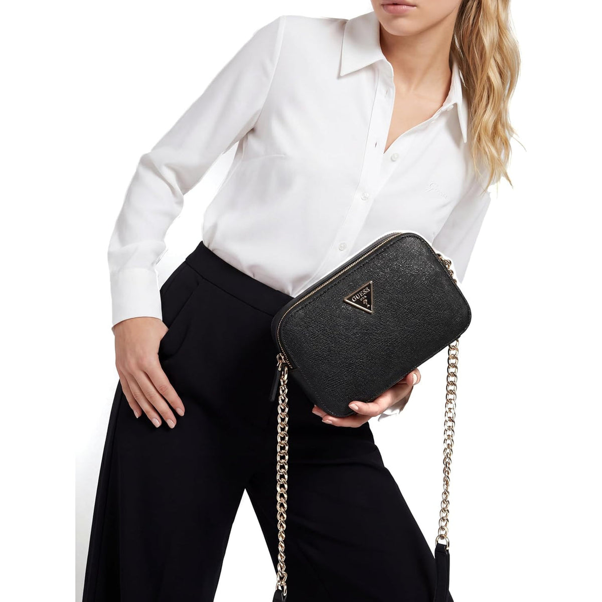 Bolso Cruzado GUESS Noelle II Camera - Negro