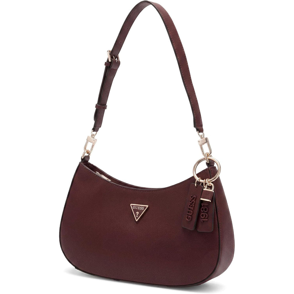 Bolso GUESS Noelle II de Hombro con Cremallera - Vinotinto