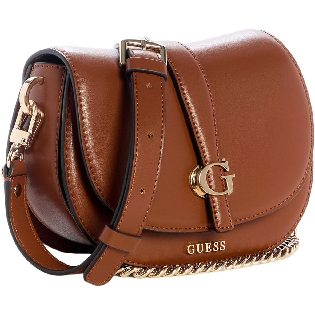 Bolso Cruzado GUESS Carrie Mini con Solapa - Coñac