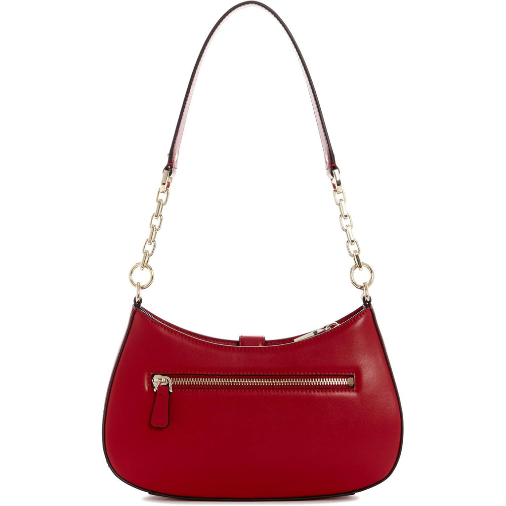 Bolso GUESS Carrie de Hombro con Cremallera - Cereza Oscuro