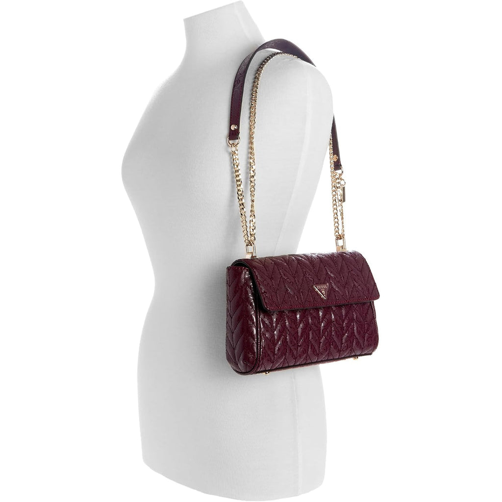 Bolso Cruzado GUESS Stacey Convertible - Merlot