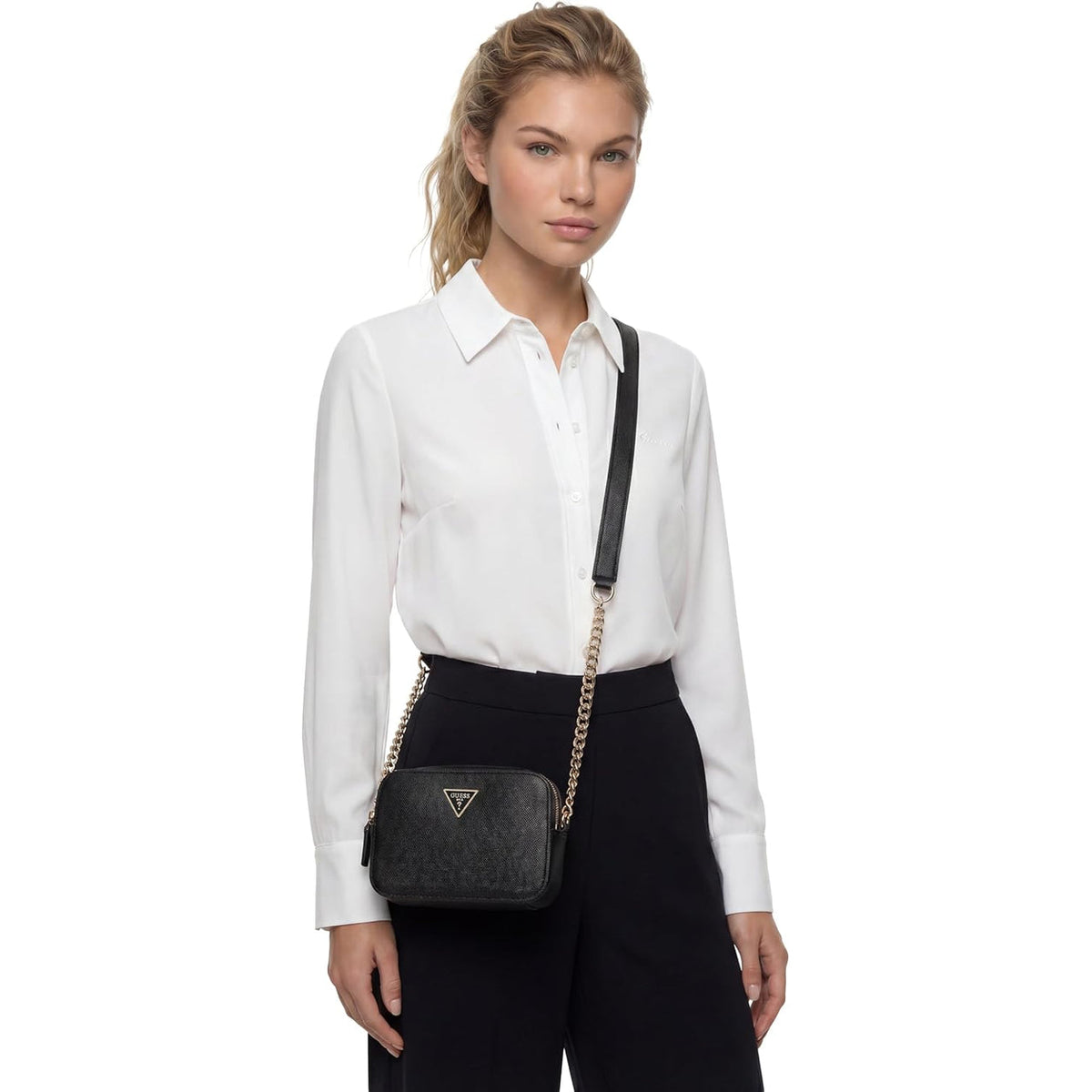 Bolso Cruzado GUESS Noelle II Camera - Negro