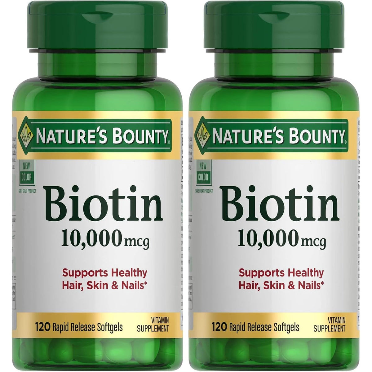 Nature’s Bounty Biotina 10.000 mcg Hair, Skin & Nails – 120 Softgels