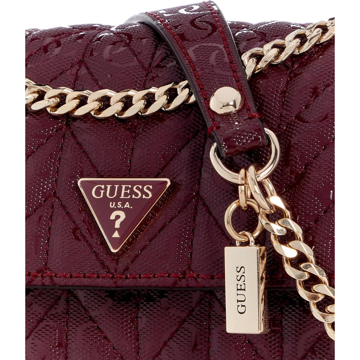 Bolso Cruzado GUESS Stacey Convertible - Merlot