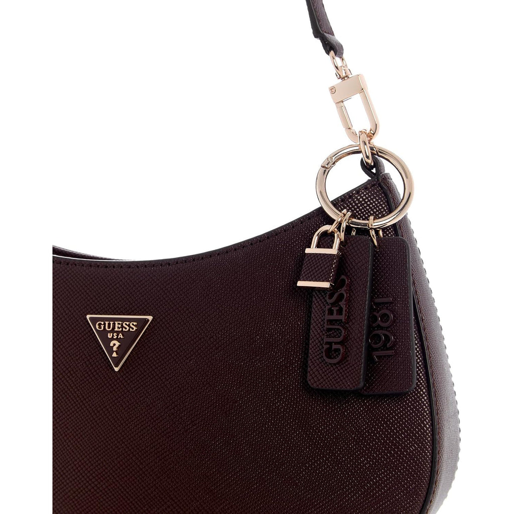 Bolso GUESS Noelle II de Hombro con Cremallera - Café