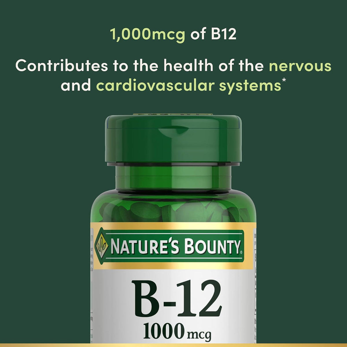 Nature’s Bounty Vitamina B12 1000 mcg – 200 Tabletas