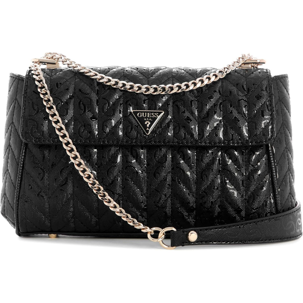 Bolso Cruzado GUESS Stacey Convertible - Negro