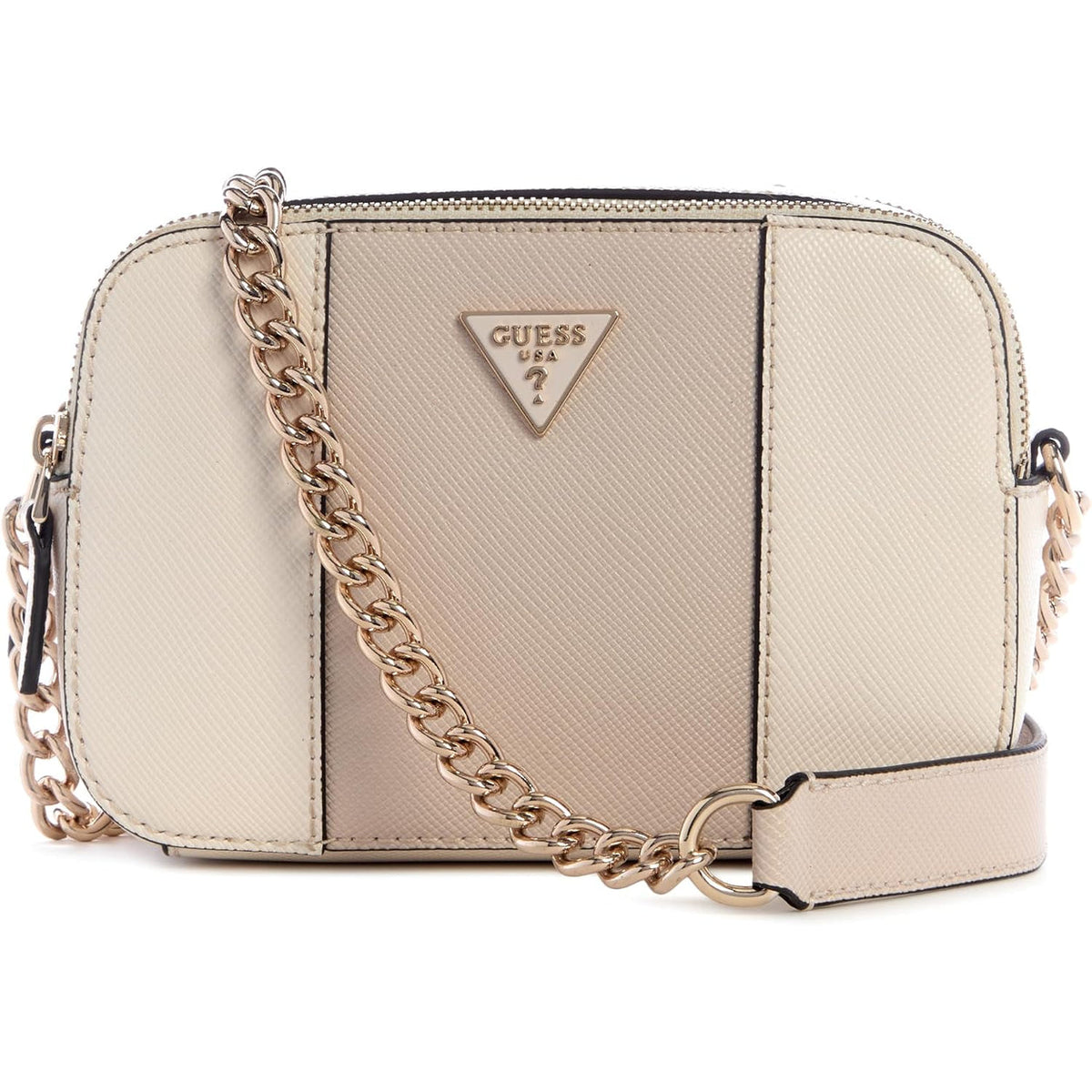 Bolso Cruzado GUESS Noelle II Camera - Hueso/Taupe