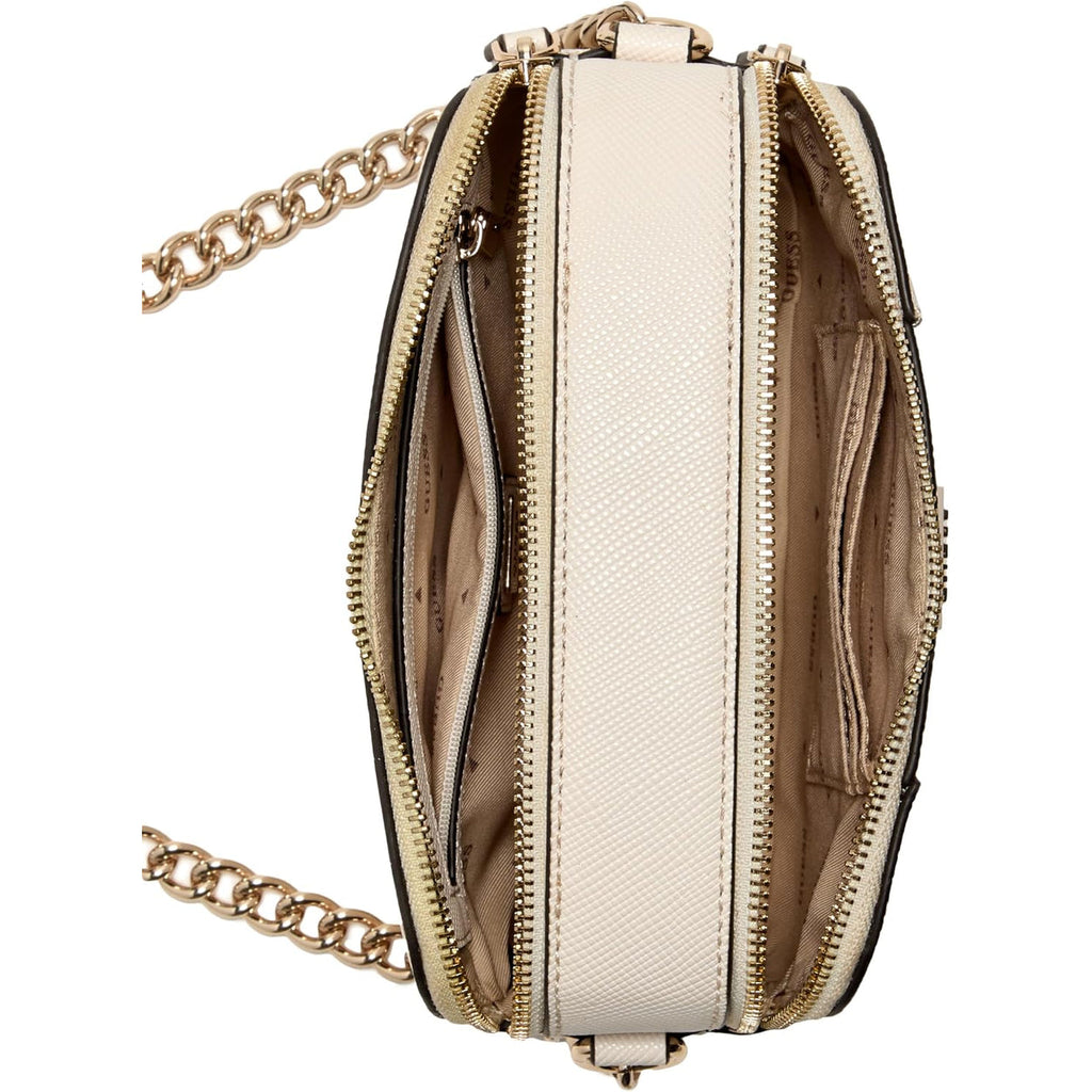 Bolso Cruzado GUESS Noelle II Camera - Hueso/Taupe