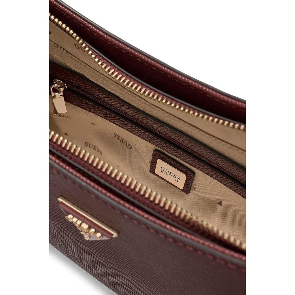 Bolso GUESS Noelle II de Hombro con Cremallera - Vinotinto