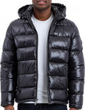 Shine Hooded Puffer Jacket, Heavy Winter Jackets for Men, Water Resistant