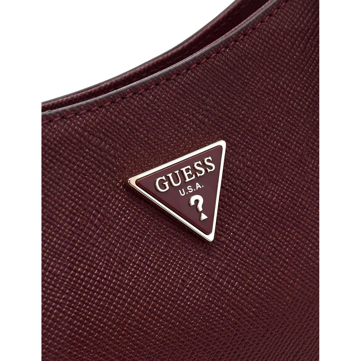 Bolso GUESS Noelle II de Hombro con Cremallera - Vinotinto