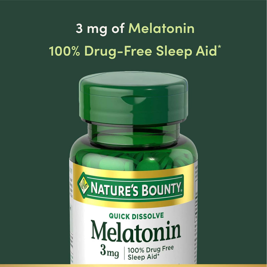 Nature’s Bounty Melatonina 3 mg Disolución Rápida – 240 Tabletas