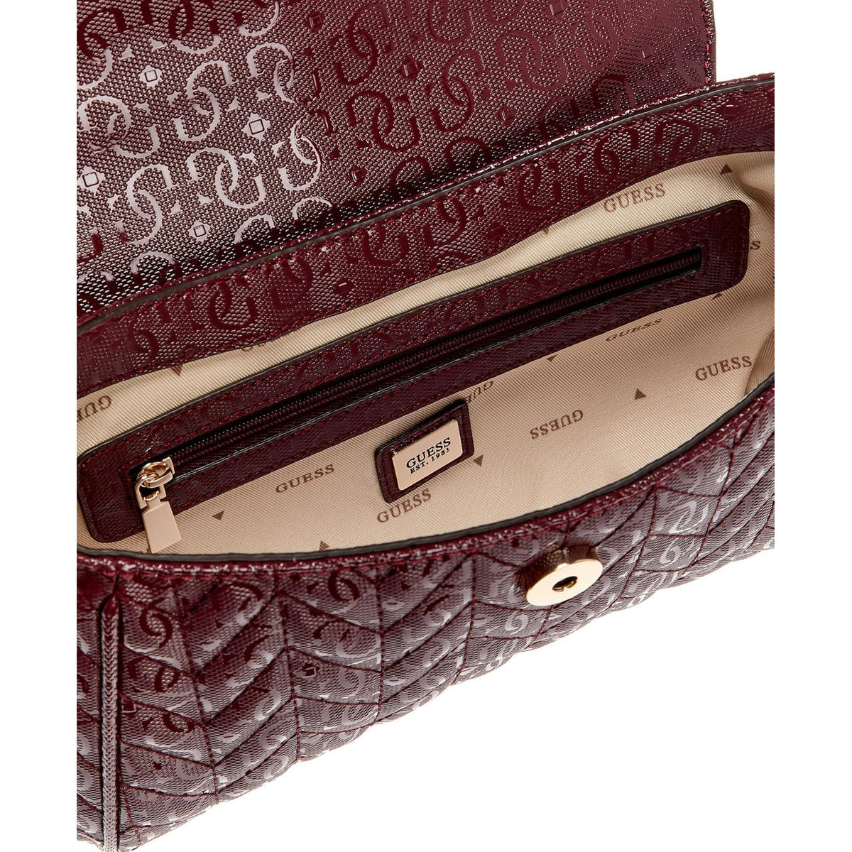 Bolso Cruzado GUESS Stacey Convertible - Merlot