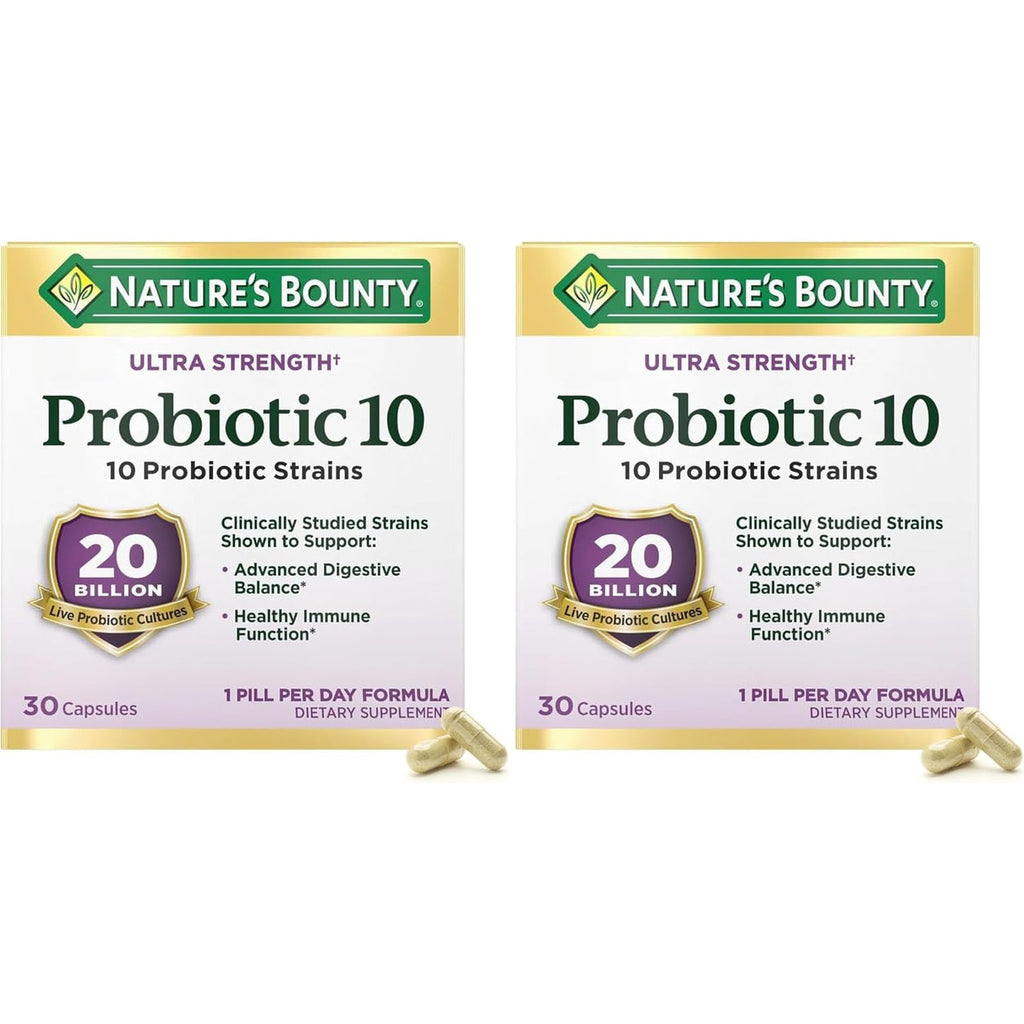 Nature’s Bounty Probiotic 10 Probiótico 20 mil millones UFC – 30 Cápsulas