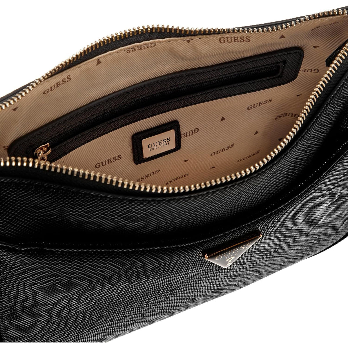 Bolso GUESS Sarai Logo de Hombro - Negro