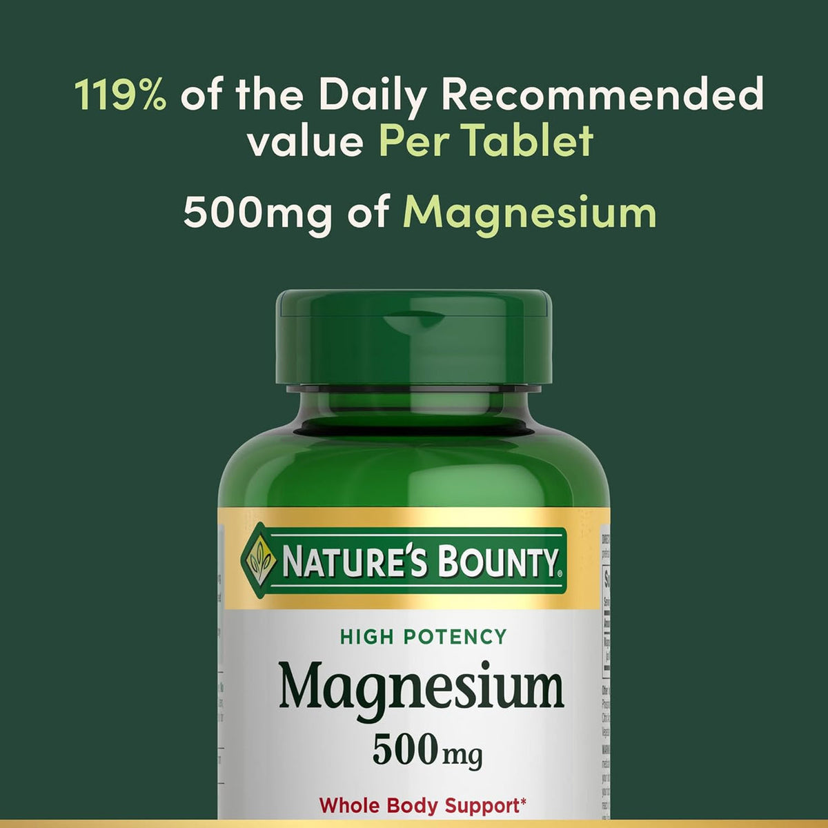 Nature’s Bounty Magnesio 500 mg – 200 Tabletas