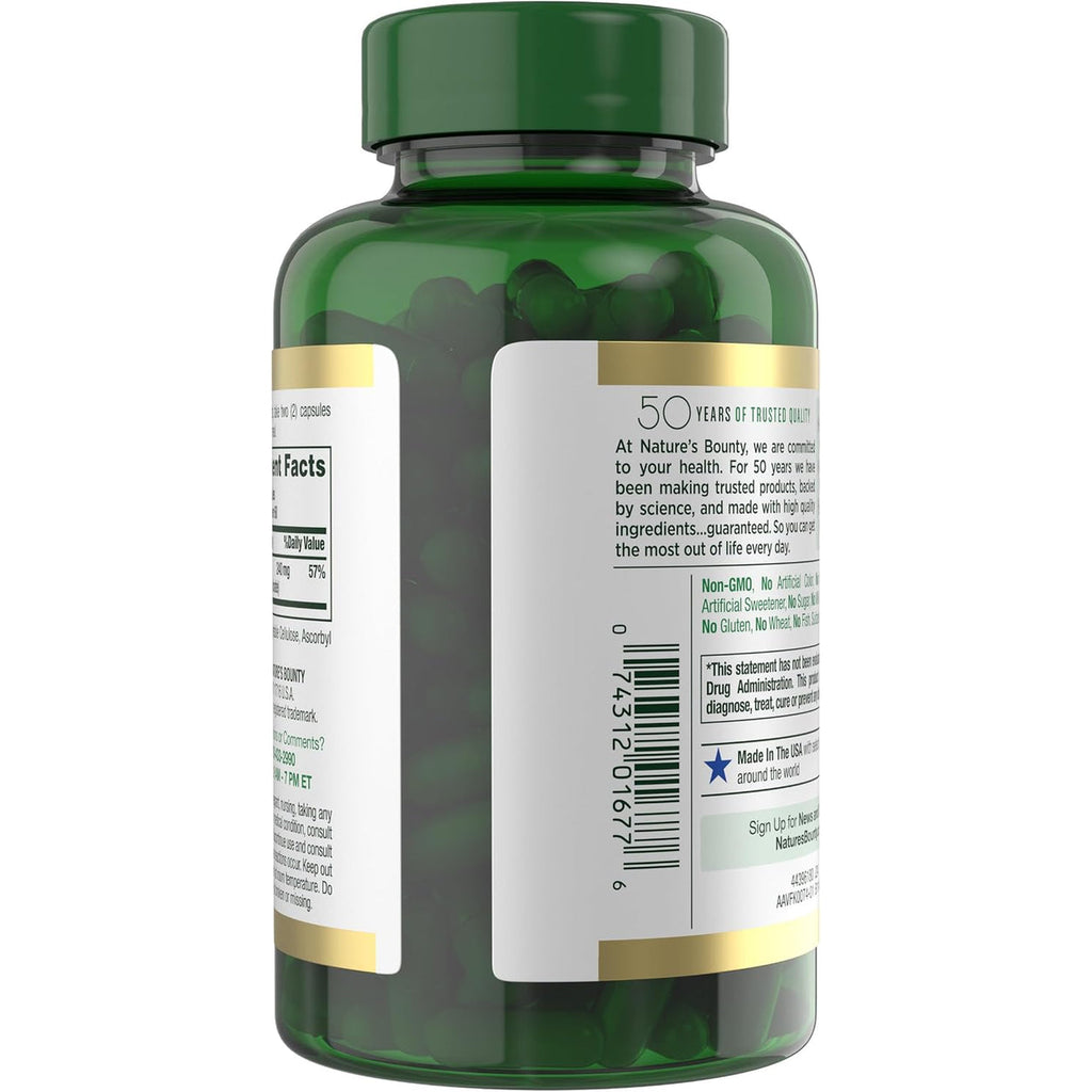 Nature’s Bounty Glicinato de Magnesio Alta Absorción 240 mg – 120 Cápsulas