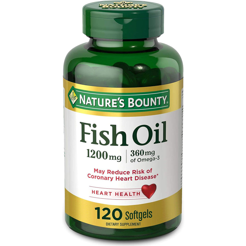 Nature’s Bounty Aceite de Pescado Omega-3 1200 mg – 200 Softgels