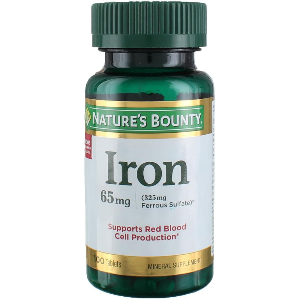 Nature’s Bounty Hierro 65 mg – 100 Tabletas