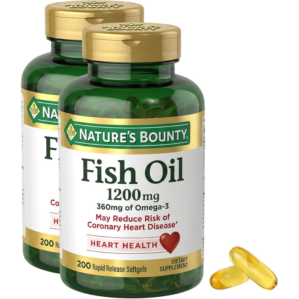 Nature’s Bounty Aceite de Pescado Omega-3 1200 mg – 200 Softgels