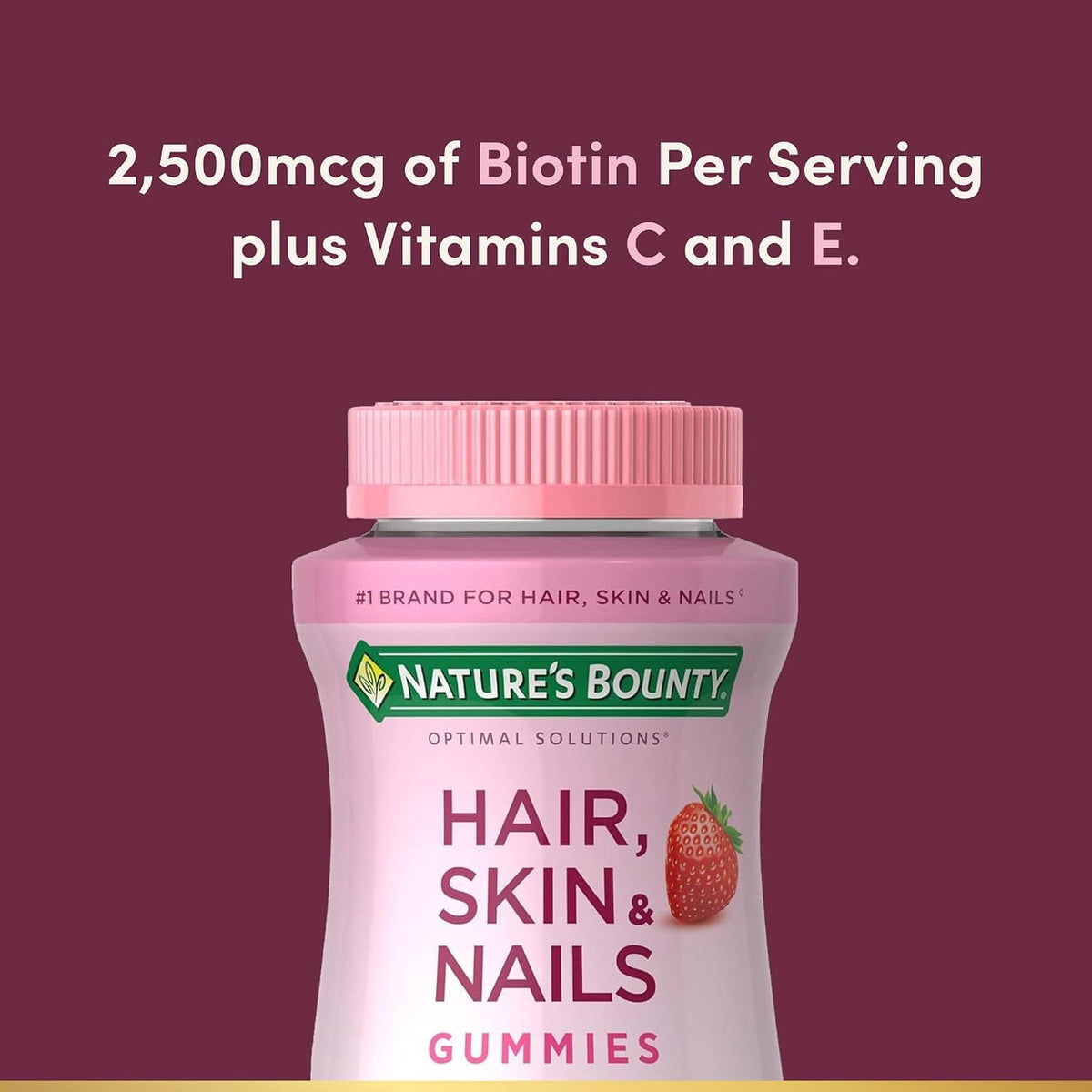 Nature’s Bounty Optimal Solutions Hair, Skin & Nails Gomitas – 80 Gomitas