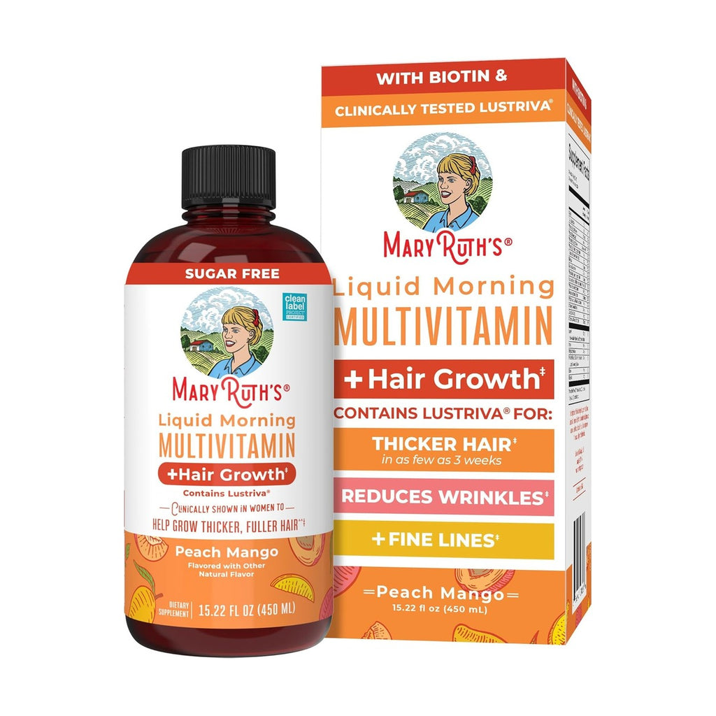 MaryRuth's Liquid Morning Multivitamin Hair Growth Peach Mango