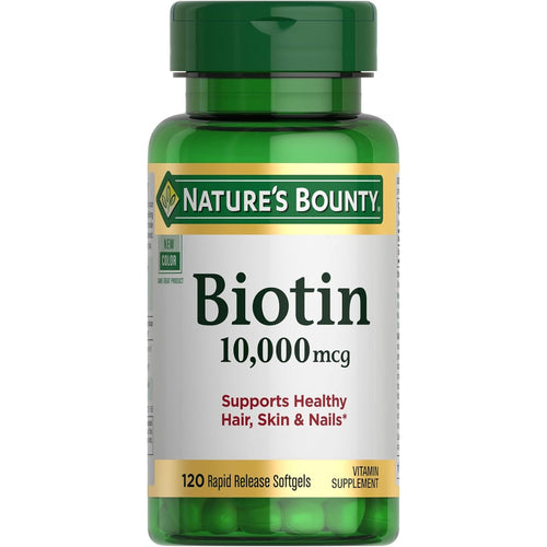 Nature’s Bounty Biotina 10.000 mcg Hair, Skin & Nails – 120 Softgels