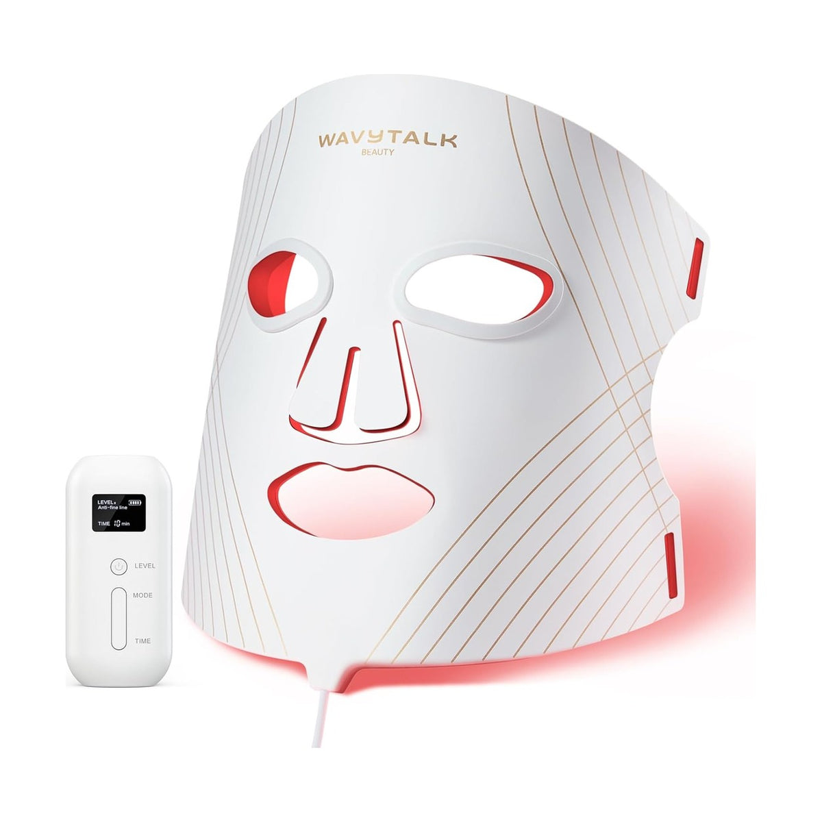 Mascarilla LED Wavytalk Glow Time Blanco