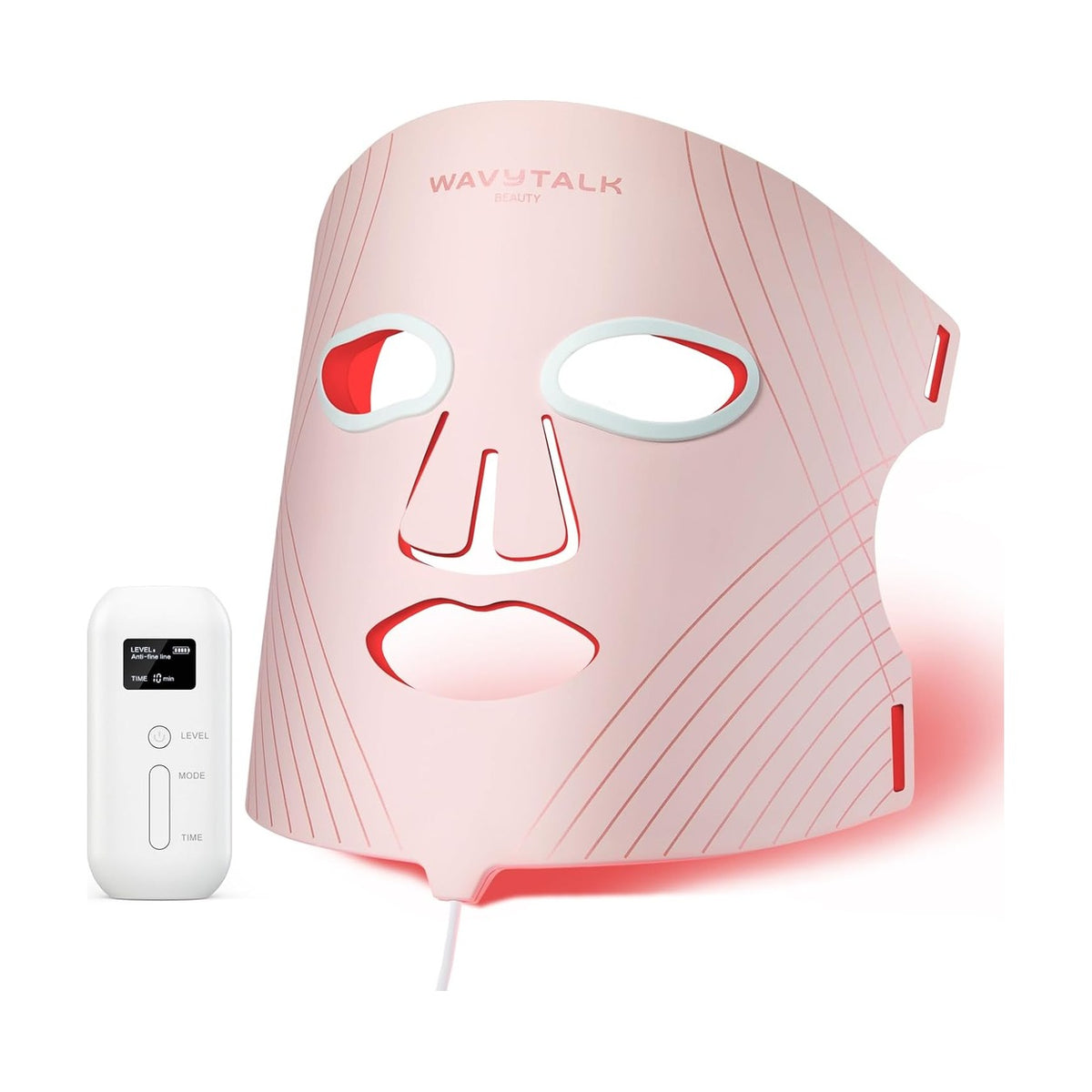 Mascarilla LED Wavytalk Glow Time Rosa