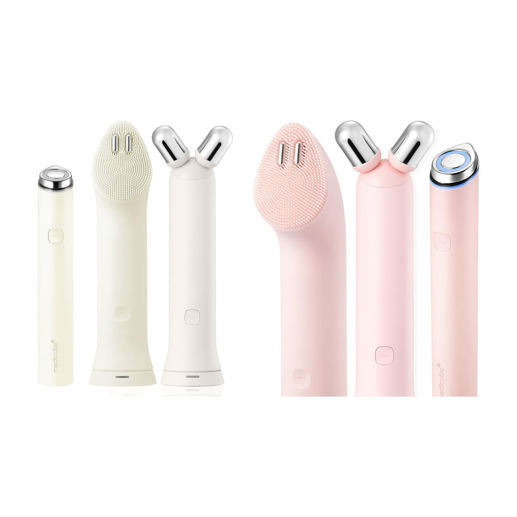 Medicube AGE-R Mini Booster Pro Plus set completo Beige y Rosa