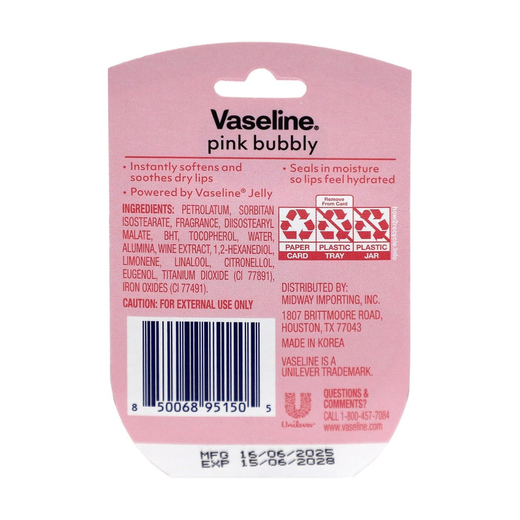 Vaseline Lip Therapy Pink Bubbly reverso